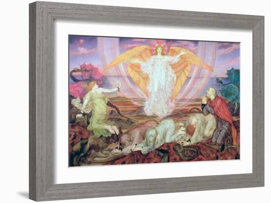 Death of the Dragon, 1914-Evelyn De Morgan-Framed Giclee Print