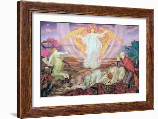 Death of the Dragon, 1914-Evelyn De Morgan-Framed Giclee Print