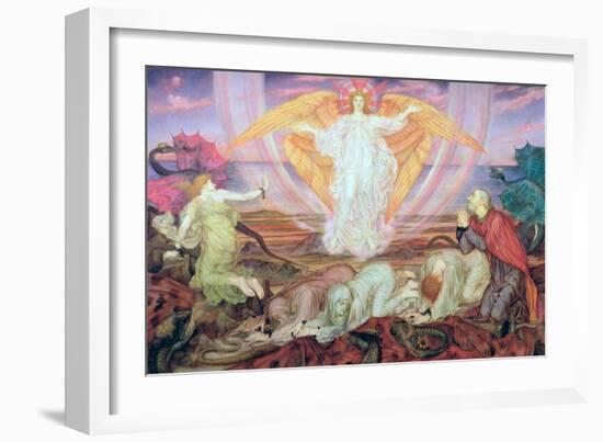 Death of the Dragon, 1914-Evelyn De Morgan-Framed Giclee Print