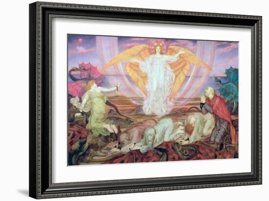 Death of the Dragon, 1914-Evelyn De Morgan-Framed Giclee Print