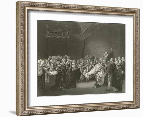 Death of the Earl of Chatham, 1778-John Singleton Copley-Framed Giclee Print