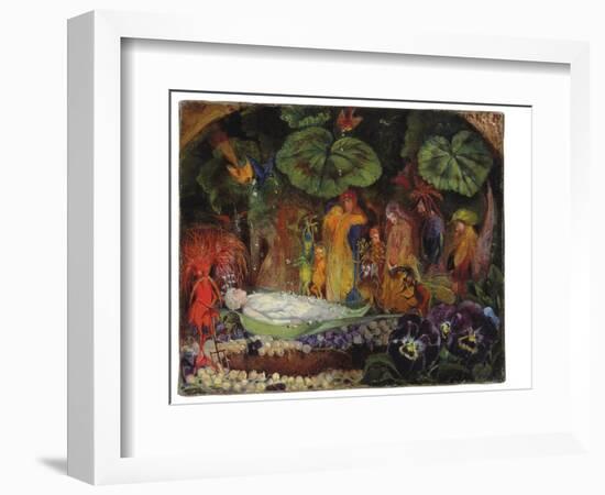 Death of the Fairy Queen (Oil on Canvas)-John Anster Fitzgerald-Framed Giclee Print