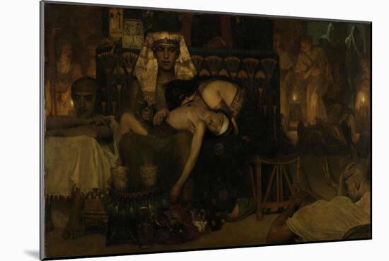 Death of the Pharaohs Firstborn Son-Lourens Alma Tadema-Mounted Art Print