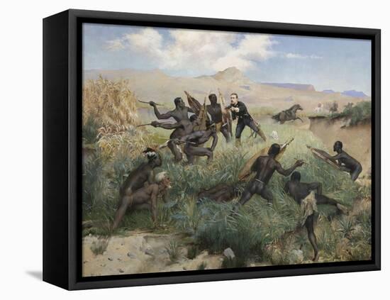 Death of the Prince Imperial in Zululand, 1 June 1879-Paul Joseph Jamin-Framed Premier Image Canvas