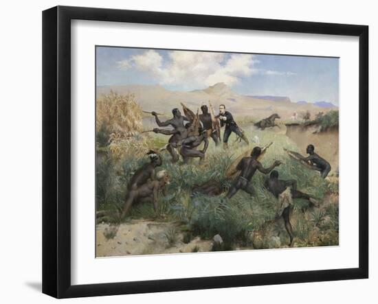 Death of the Prince Imperial in Zululand, 1 June 1879-Paul Joseph Jamin-Framed Giclee Print