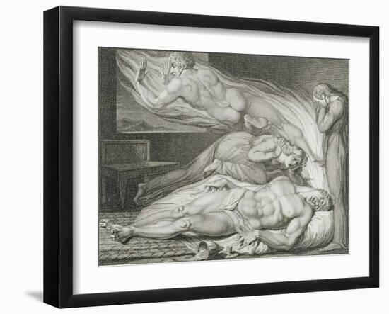 Death of the Strong Wicked Man-William Blake-Framed Giclee Print