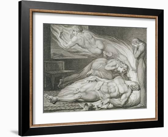 Death of the Strong Wicked Man-William Blake-Framed Giclee Print