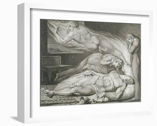 Death of the Strong Wicked Man-William Blake-Framed Giclee Print