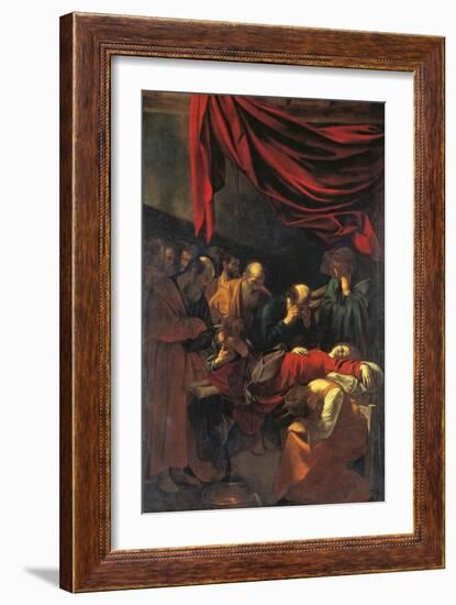 Death of the Virgin Mary-Caravaggio-Framed Art Print