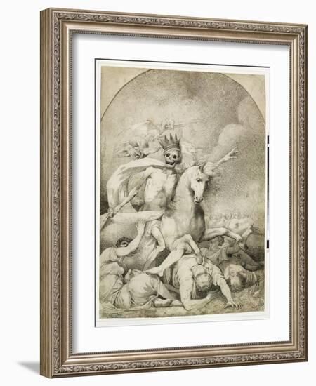 Death on a Pale Horse, C.1775 (Pen and Black Ink on Wove Paper)-John Hamilton Mortimer-Framed Giclee Print