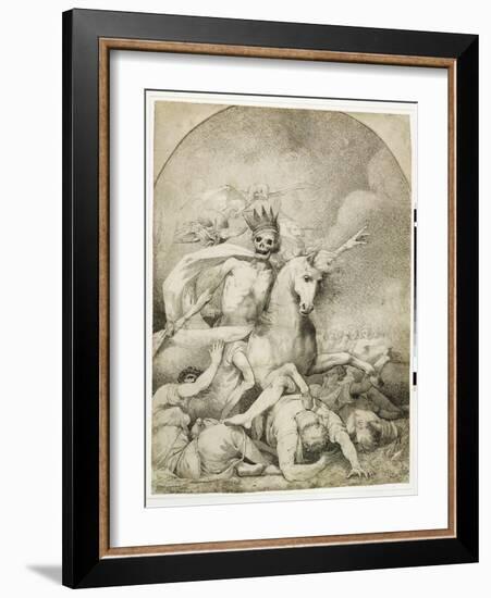 Death on a Pale Horse, C.1775 (Pen and Black Ink on Wove Paper)-John Hamilton Mortimer-Framed Giclee Print