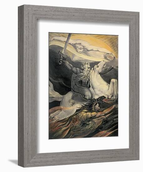 Death on a Pale Horse, C.1800-William Blake-Framed Giclee Print