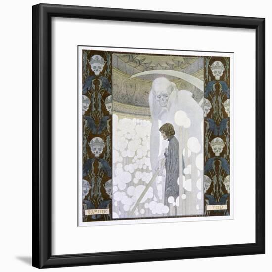 Death Personified as the Grim Reaper-Heinrich Lefler-Framed Photographic Print