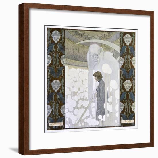 Death Personified as the Grim Reaper-Heinrich Lefler-Framed Photographic Print