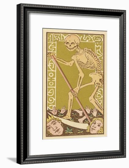 Death Personified on a Tarot Card-null-Framed Art Print