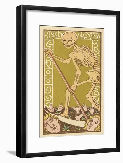 Death Personified on a Tarot Card-null-Framed Art Print