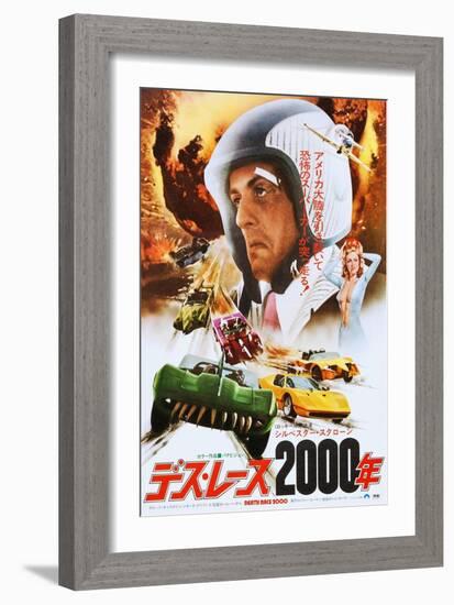 Death Race 2000, Japanese Poster Art, Sylvester Stallone, 1975-null-Framed Art Print