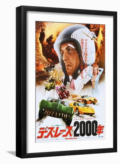 Death Race 2000, Japanese Poster Art, Sylvester Stallone, 1975-null-Framed Art Print