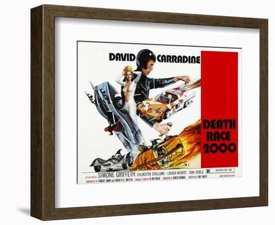 Death Race 2000, Simone Griffeth, David Carradine, 1975-null-Framed Premium Giclee Print