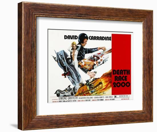 Death Race 2000, Simone Griffeth, David Carradine, 1975-null-Framed Premium Giclee Print