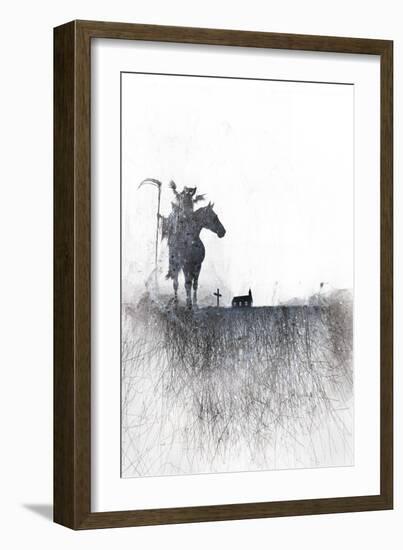 Death rides a horse-Alex Cherry-Framed Art Print