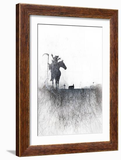 Death rides a horse-Alex Cherry-Framed Art Print