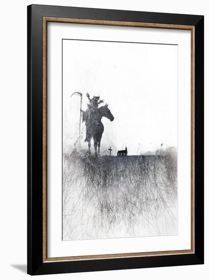 Death rides a horse-Alex Cherry-Framed Art Print