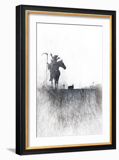 Death rides a horse-Alex Cherry-Framed Art Print