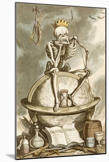 Death's Dance-Thomas Rowlandson-Mounted Giclee Print