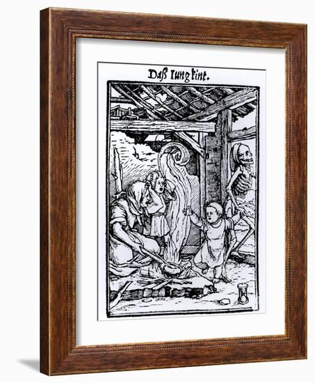 Death Taking a Child from the "Dance of Death" Series-Hans Holbein the Younger-Framed Giclee Print