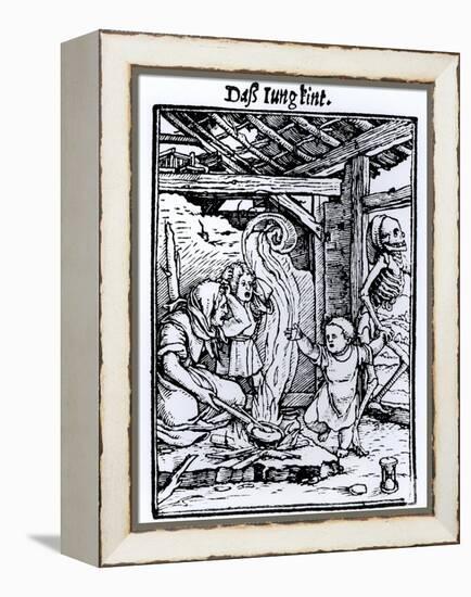 Death Taking a Child from the "Dance of Death" Series-Hans Holbein the Younger-Framed Premier Image Canvas