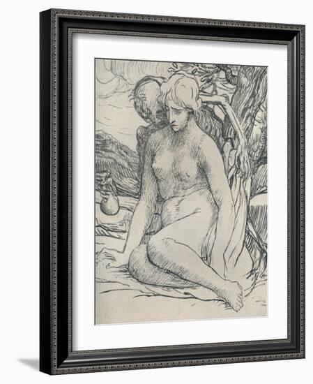 'Death the Wooer', c1895, (1923)-Alphonse Legros-Framed Giclee Print
