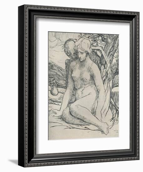 'Death the Wooer', c1895, (1923)-Alphonse Legros-Framed Giclee Print