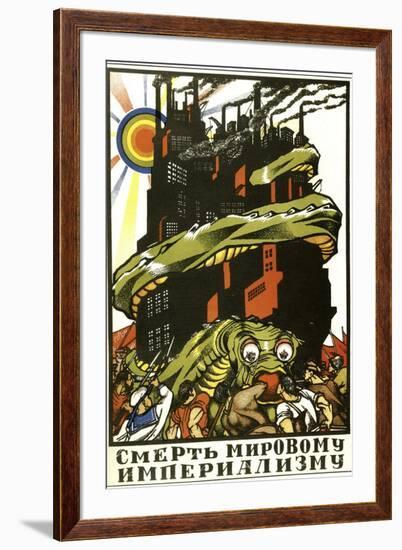 Death to World Imperialism, Poster, 1919-Dmitriy Stakhievich Moor-Framed Giclee Print