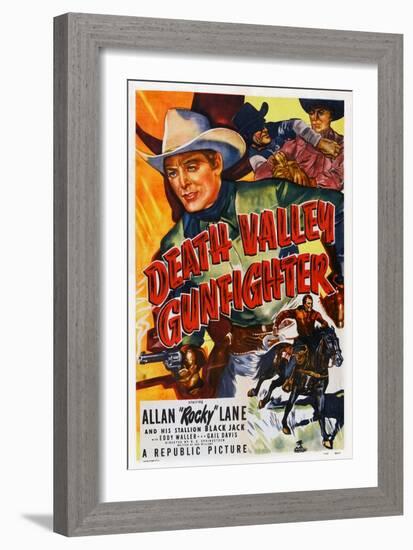 Death Valley Gunfighter, Top: Allan 'Rocky' Lane, Bottom: Allan 'Rocky' Lane, Black Jack, 1949-null-Framed Art Print