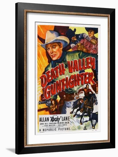 Death Valley Gunfighter, Top: Allan 'Rocky' Lane, Bottom: Allan 'Rocky' Lane, Black Jack, 1949-null-Framed Art Print