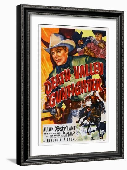Death Valley Gunfighter, Top: Allan 'Rocky' Lane, Bottom: Allan 'Rocky' Lane, Black Jack, 1949-null-Framed Art Print