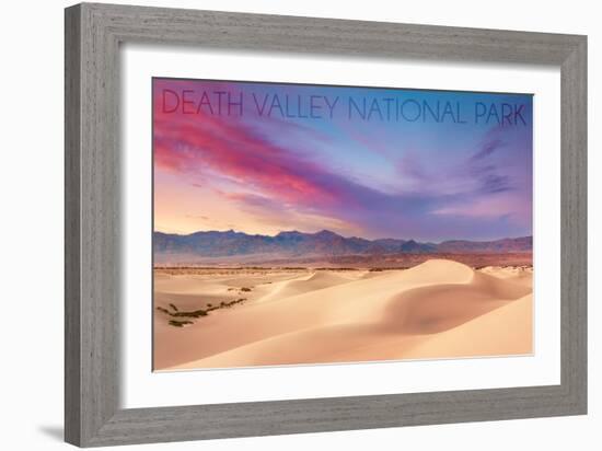 Death Valley National Park - Mesquite Dunes-Lantern Press-Framed Art Print