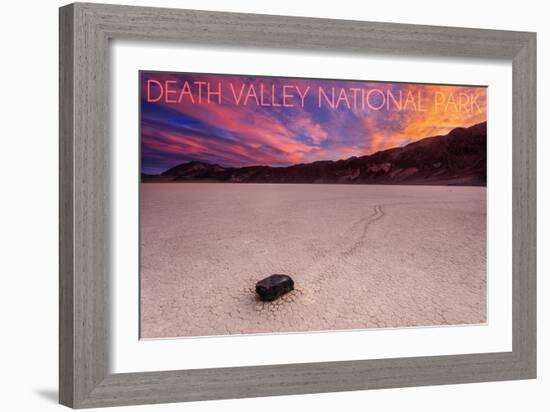 Death Valley National Park - Racetrack at Sunset-Lantern Press-Framed Art Print