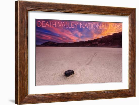 Death Valley National Park - Racetrack at Sunset-Lantern Press-Framed Art Print