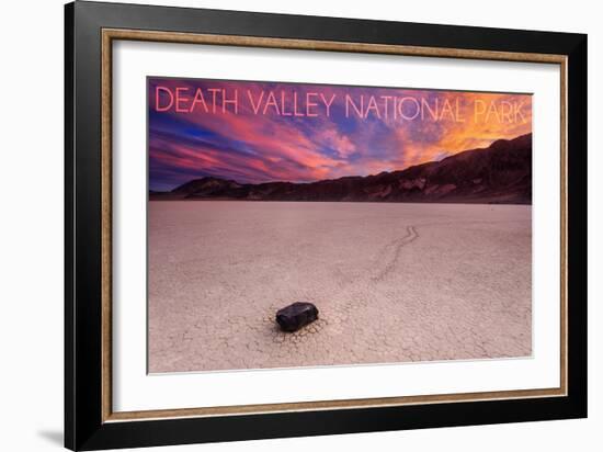 Death Valley National Park - Racetrack at Sunset-Lantern Press-Framed Art Print