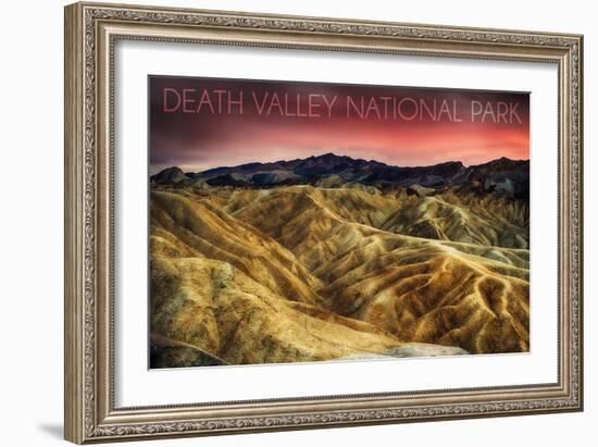 Death Valley National Park - Stormy Sky-Lantern Press-Framed Art Print