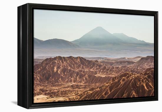 Death Valley (Valle De La Muerte) and Licancabur Volcano, Atacama Desert, Chile-Matthew Williams-Ellis-Framed Premier Image Canvas