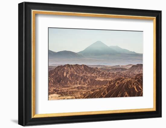 Death Valley (Valle De La Muerte) and Licancabur Volcano, Atacama Desert, Chile-Matthew Williams-Ellis-Framed Photographic Print