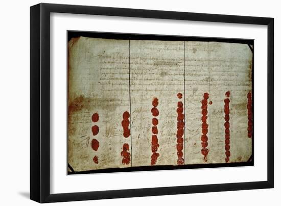 Death Warrant of Charles I-null-Framed Giclee Print