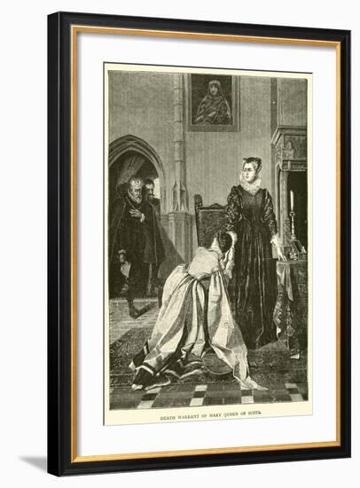 Death Warrant of Mary Queen of Scots-null-Framed Giclee Print