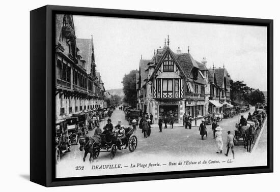 Deauville, Street Scene-null-Framed Premier Image Canvas