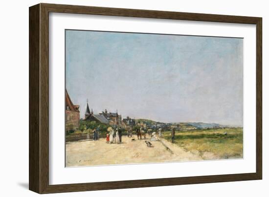 Deauville, the Terrace, 1882 (Oil on Canvas)-Eugene Louis Boudin-Framed Giclee Print