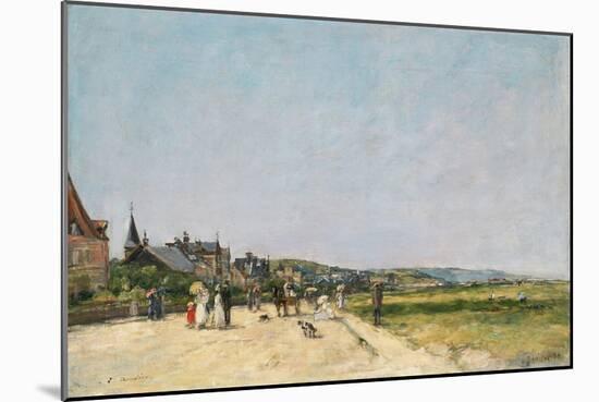 Deauville, the Terrace, 1882 (Oil on Canvas)-Eugene Louis Boudin-Mounted Giclee Print