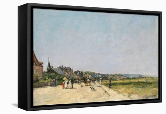 Deauville, the Terrace, 1882 (Oil on Canvas)-Eugene Louis Boudin-Framed Premier Image Canvas